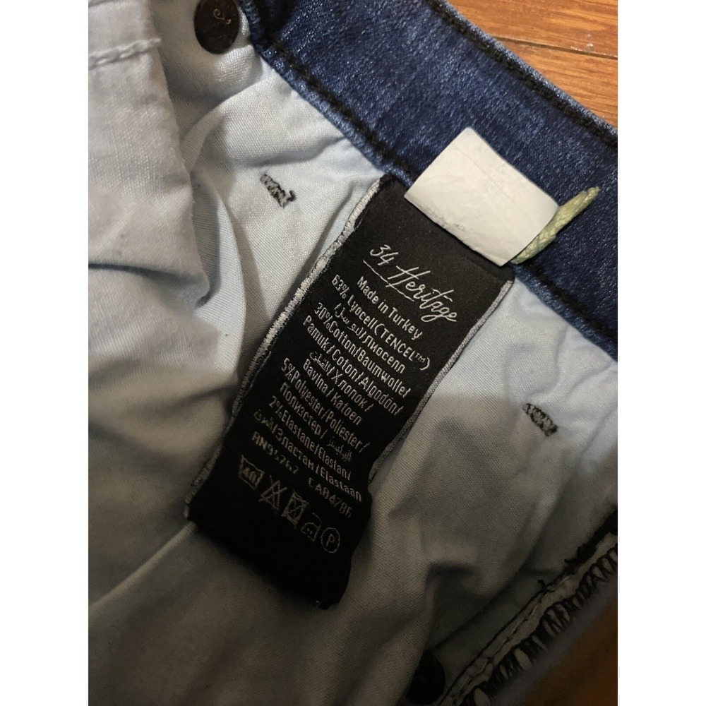 34‎ Heritage COURAGE Mid-Rise Straight Blue Jeans     Size: 33x34  (Act 32x30) - Picture 7 of 8